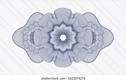 Blue abstract rosette. Vector Illustration. Detailed.