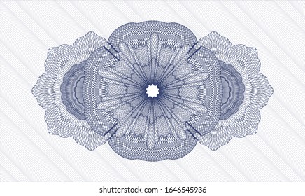 Blue abstract rosette. Vector Illustration. Detailed.