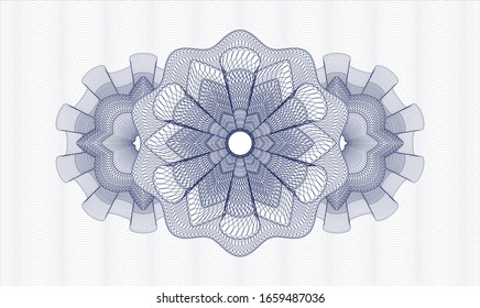 Rosette abstracto azul. Ilustración vectorial. Detallado.