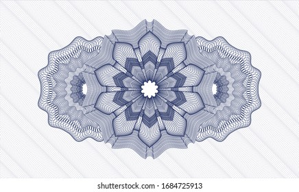 Rosette abstracto azul. Ilustración vectorial. Detallado.