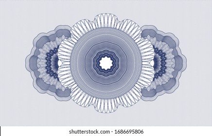 Rosette abstracto azul. Ilustración vectorial. Detallado.