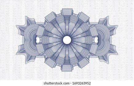 Blue abstract rosette. Vector Illustration. Detailed.