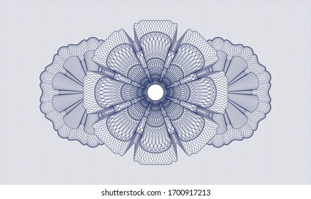 Blue abstract rosette. Vector Illustration. Detailed.