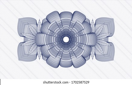 Blue abstract rosette. Vector Illustration. Detailed 