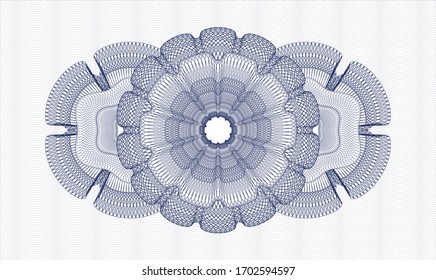 Blue abstract rosette. Vector Illustration. Detailed 
