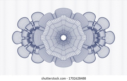 Rosette abstracto azul. Ilustración vectorial. Detallado 