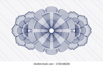 Blue abstract rosette. Vector Illustration. Detailed 