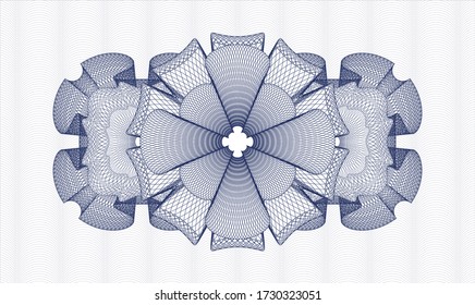 Blue abstract rosette. Vector Illustration. Detailed 