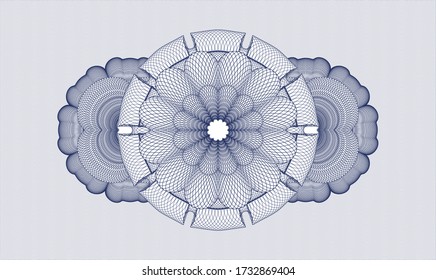 Blue abstract rosette. Vector Illustration. Detailed 