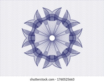 Blaue abstrakte Rosette. Vektorgrafik. Detaillierte Angaben. 