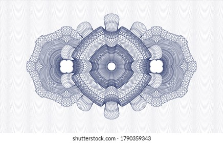 Rosette abstracto azul. Ilustración vectorial. Detallado 
