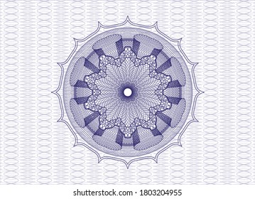 Blaue abstrakte Rosette. Vektorgrafik. Detaillierte Angaben. 