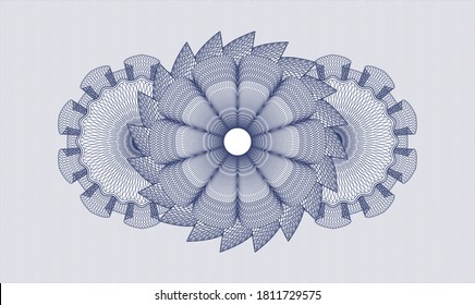 Blaue abstrakte Rosette. Vektorgrafik. Detaillierte 