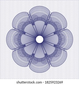 Blue abstract rosette. Vector Illustration. Detailed. 
