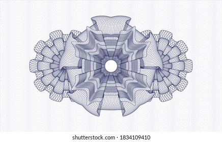 Blue abstract rosette. Vector Illustration. Detailed 