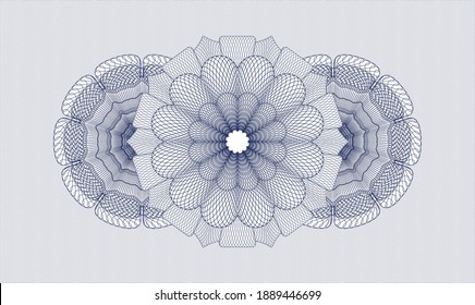 Blaue abstrakte Rosette. Vektorgrafik. Detaillierte 