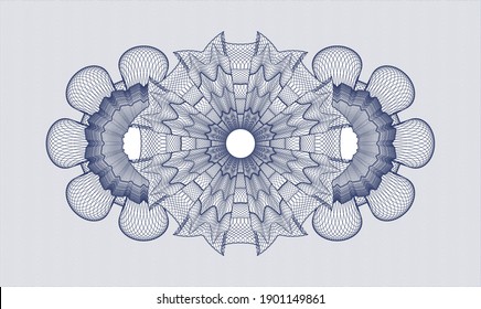 Rosette abstracto azul. Ilustración vectorial. Detallado 