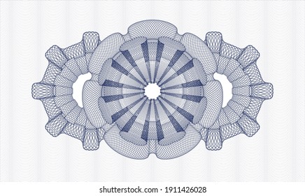 Rosette abstracto azul. Ilustración vectorial. Detallado 