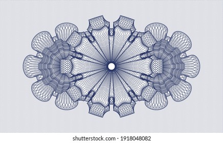 Blue abstract rosette. Vector Illustration. Detailed 