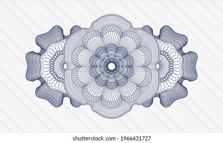 Blue abstract rosette. Vector Illustration. Detailed 