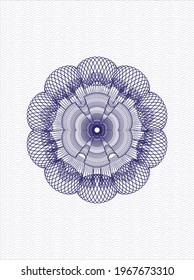 Blaue abstrakte Rosette. Vektorgrafik. Detaillierte Angaben. 