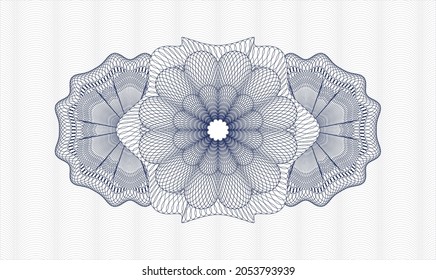 Blue abstract rosette. Vector Illustration. Detailed 