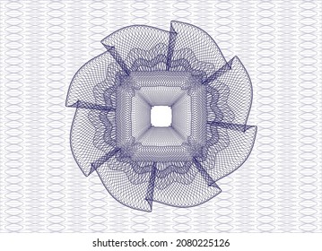 Blue abstract rosette. Vector Illustration. Detailed. 
