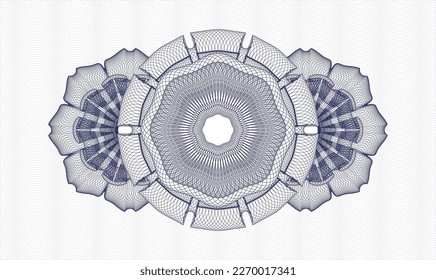 Blue abstract rosette. Vector Illustration. Detailed 