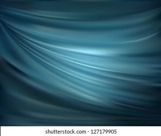Blue abstract satin curtain background