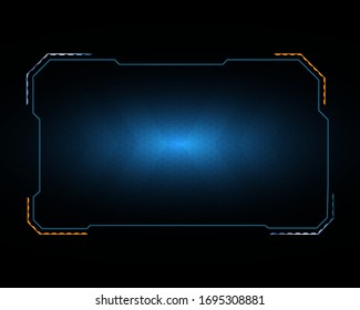 Blue abstract science and technology screen design