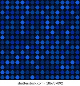 Blue Abstract Seamless Background with Bubbles Spot. Vector