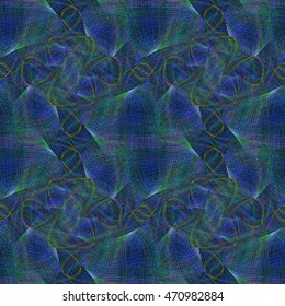 Blue abstract seamless fractal swirl pattern background
