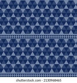 Patrón geométrico abstracto azul de diamantes y triangularis. Ilustración vectorial de existencias para la web y la impresión, raspado, papel de embalaje, textil, papel pintado y fondo