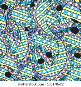 Blue Abstract Seamless Pattern