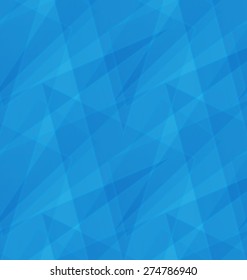 Blue Abstract Seamless Triangle Background - vector
