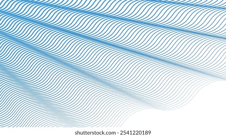 Blue abstract with seamless zig zag line pattern background