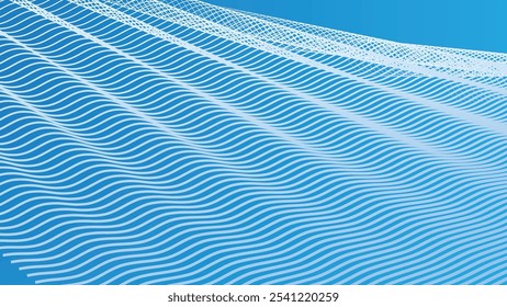 Blue abstract with seamless zig zag line pattern background