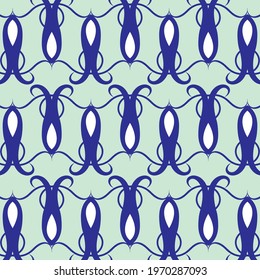 blue abstract shape in green background
