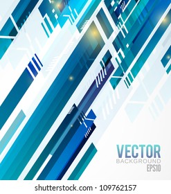 blue Abstract shapes background with yellow lights