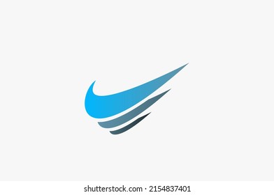 Blue abstract shapes logo design