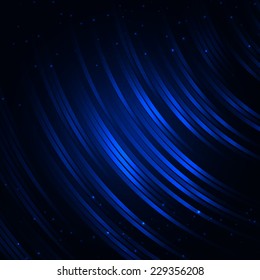 Blue abstract shining background. Vector illustration.