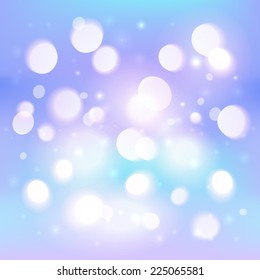 Blue abstract shining light bokeh effect vector background