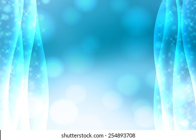 Blue abstract smooth blur background with lights over it.