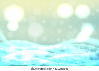 Blue abstract smooth blur background with blurry lights.