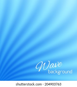 Blue abstract smooth light lines background. Vector illustration