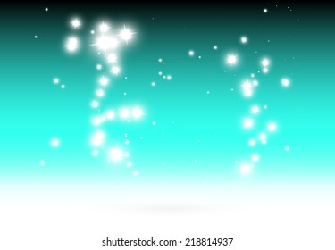 Blue abstract snowing scene vector background template  - Virtual snowing blue vector background illustration