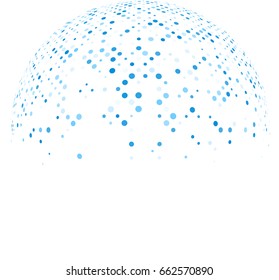 Blue abstract social communications round background. Vector  illustration. 