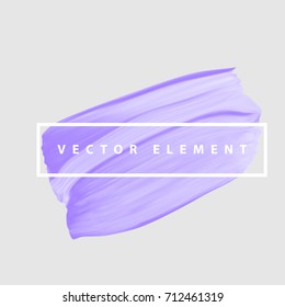 Blue abstract soft and elegance smear isolated on white background, paint brush texture, watercolor pastel element.
