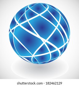Blue abstract sphere