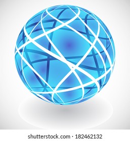 Blue abstract sphere